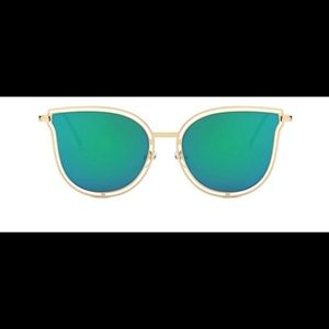 Cat eye metal frame sunglasses